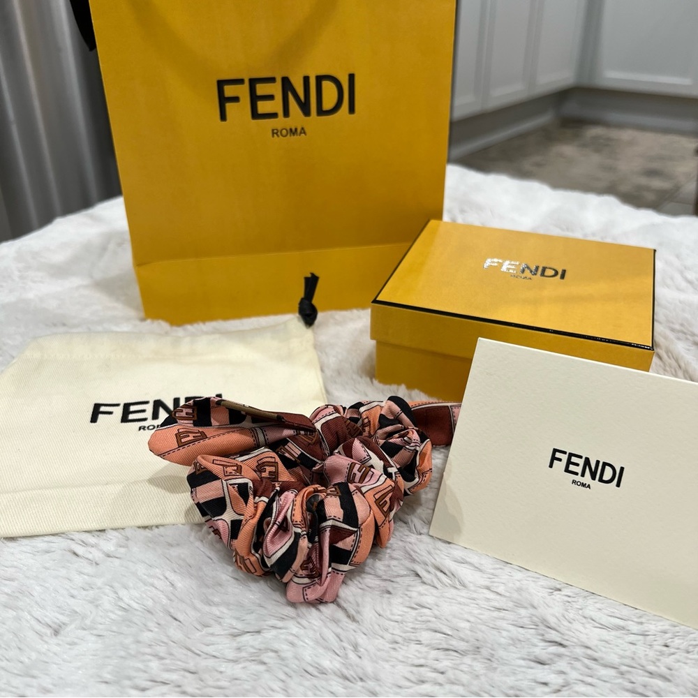 AUTHENTIC FENDI hair accessory hair tie/ribbon scrunchie